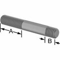 Bsc Preferred Threaded on Both Ends Stud Steel M8 x 1.25 mm Size 22 mm and 8 mm Thread Length 53 mm Long 5580N144